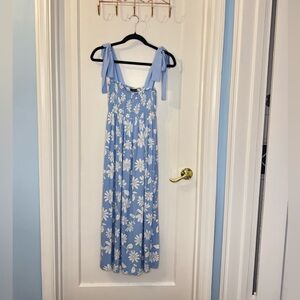 JUICY COUTURE Black Label -  Blue and Cream Smocked Dress